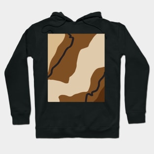 Warm Tones Abstract Topography  Aeasthetic  Pattern Hoodie